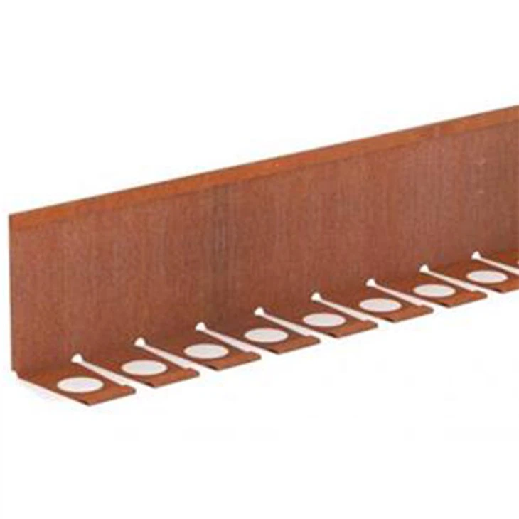 Borda de jardim de aço Corten de metal barato com ferrugem