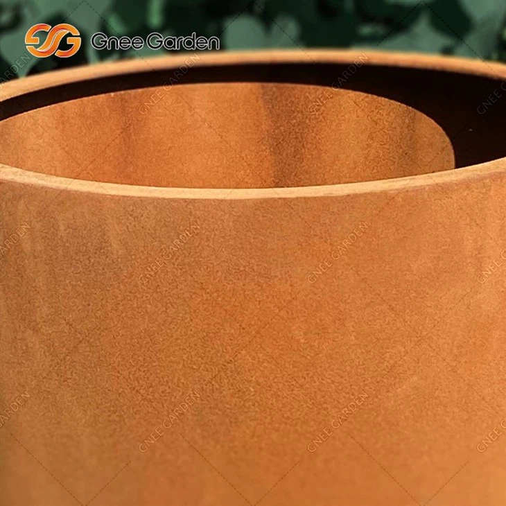 Custom Garden Plant Flower Pots Outdoor Box Corten Steel Planter