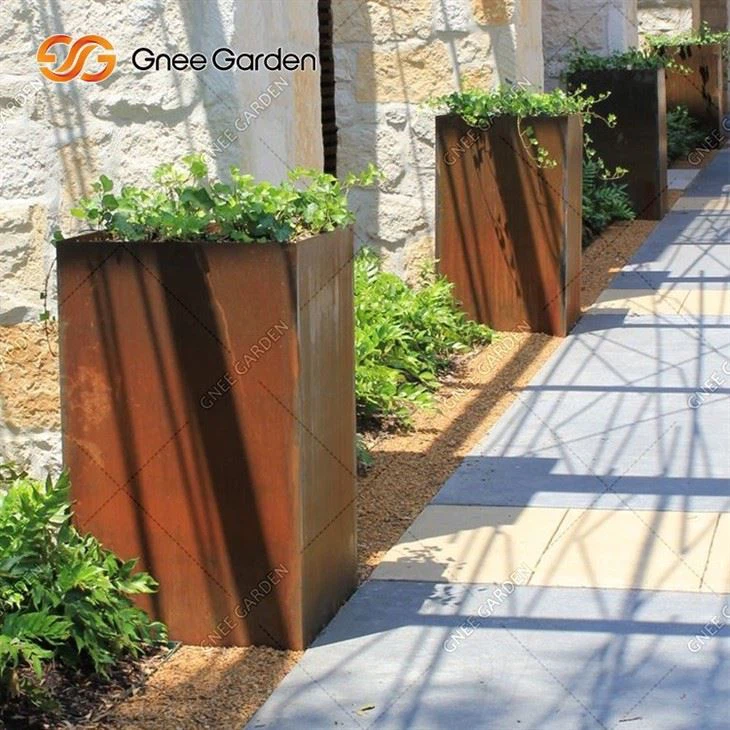 Outdoor Raised Garden Corten Steel Plante