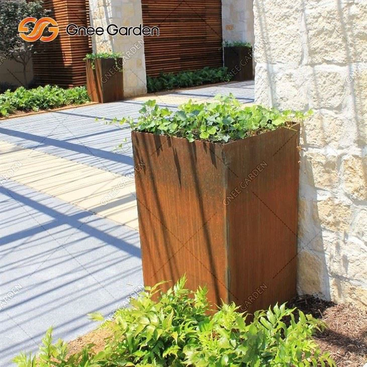 Outdoor Raised Garden Corten Steel Plante