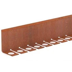 Borda de jardim de aço Corten de metal barato com ferrugem