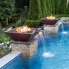 Fogueira a Gás Corten para Piscina