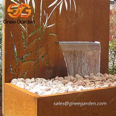 Fontes de água de lagoa de aço Corten