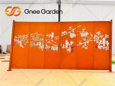 Decoração de tela de aço Corten
