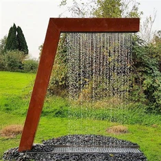 Ornamentos de jardim Corten Steel Water Feature Decor Water Fountain