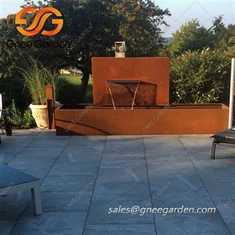 Recursos de água de jardim de aço resistente